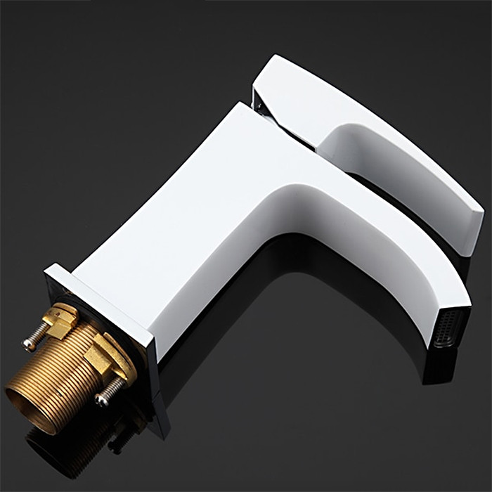 Смеситель д/раковины GAPPO G1007-8 латунь /белый/хром (Ø35, на гайке) - Изображение №5