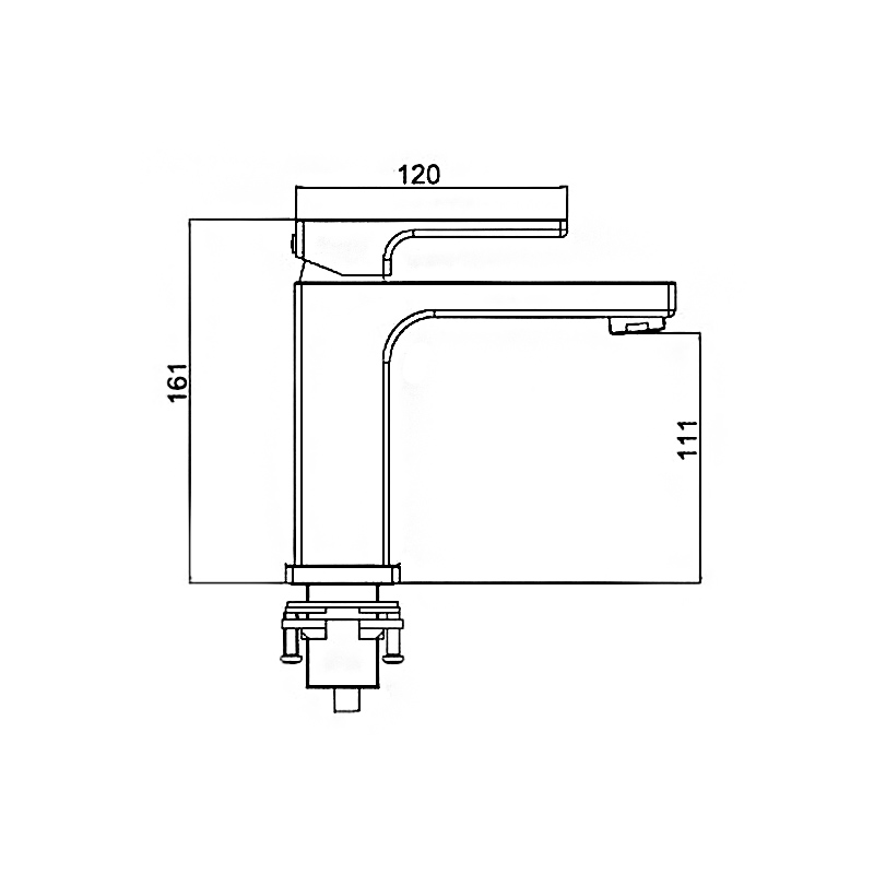 Смеситель д/раковины GAPPO G1017-8 латунь /белый /хром (Ø35, на гайке) - Изображение №3
