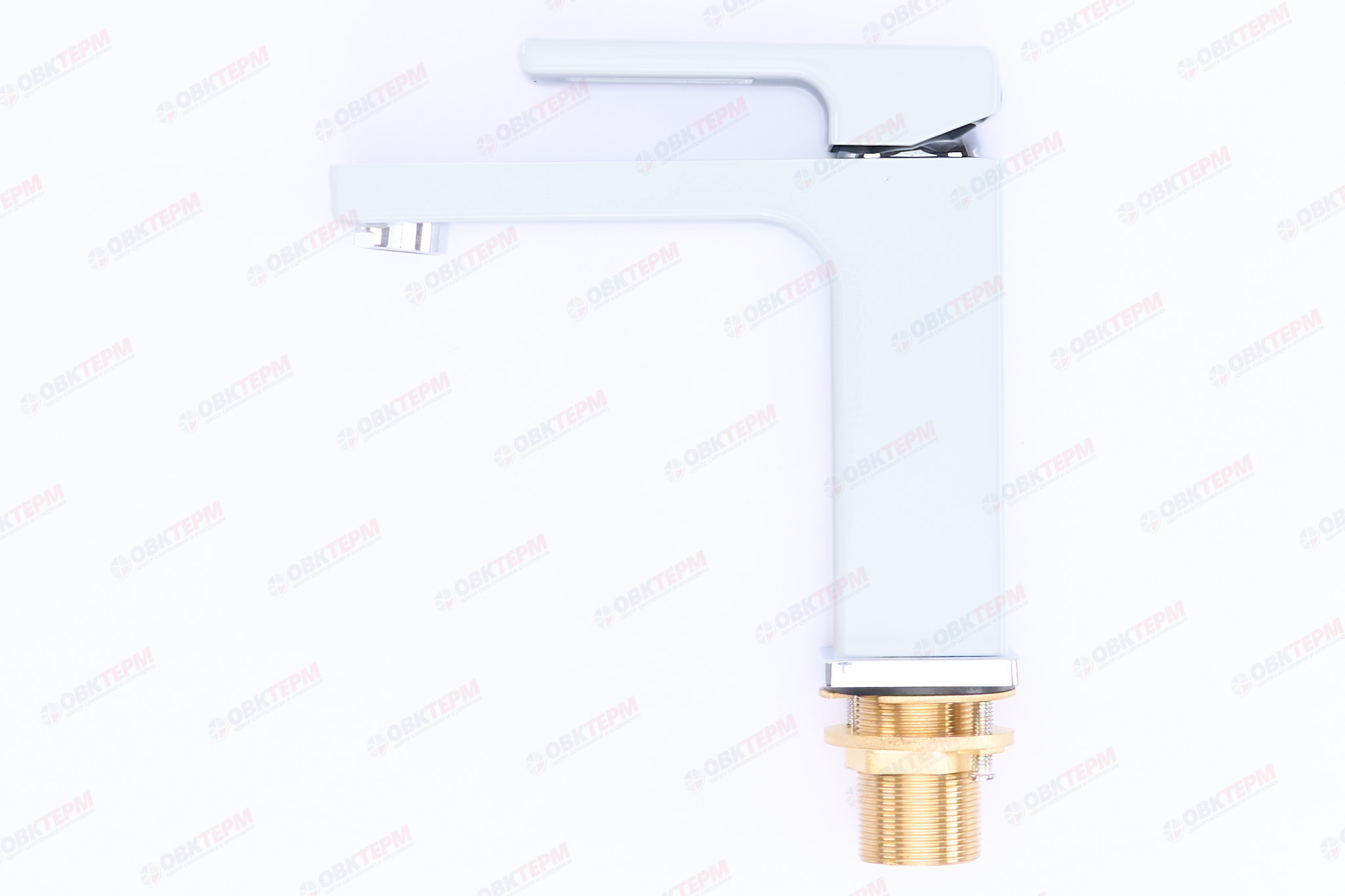 Смеситель д/раковины GAPPO G1017-8 латунь /белый /хром (Ø35, на гайке) - Изображение №4