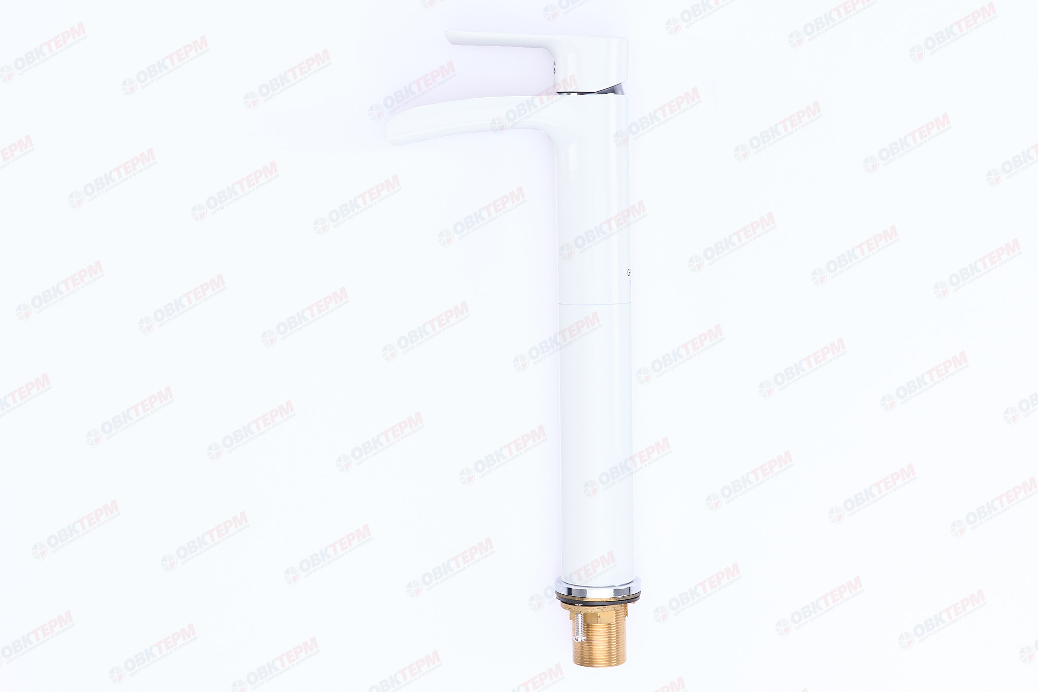 Смеситель д/раковины GAPPO G1048-31 латунь /белый /водопад /высокий /Ø35 /на гайке - миниатюра №4