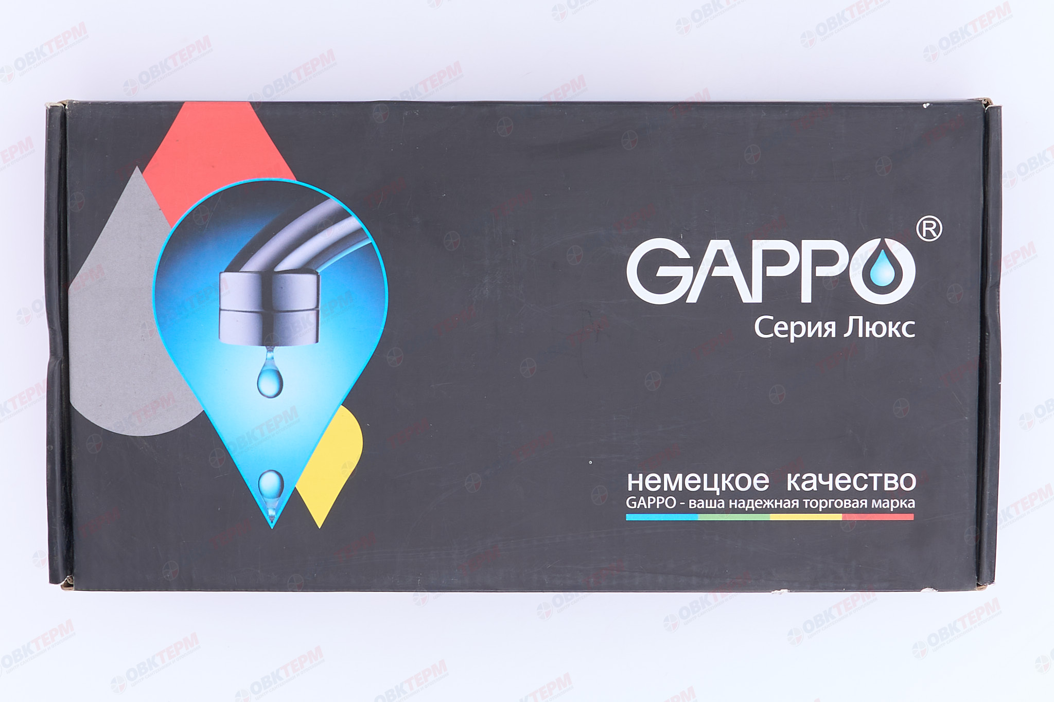 Смеситель д/раковины GAPPO G1048-31 латунь /белый /водопад /высокий /Ø35 /на гайке - миниатюра №8