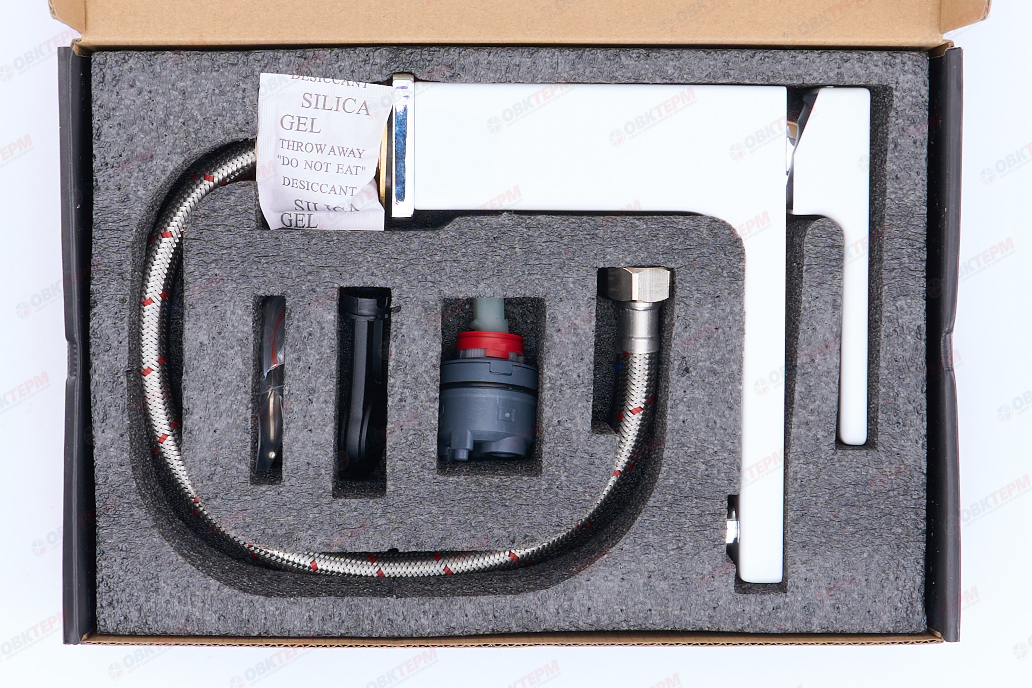 Смеситель д/раковины GAPPO G1017 латунь /белый  (Ø35, на гайке) - миниатюра №7