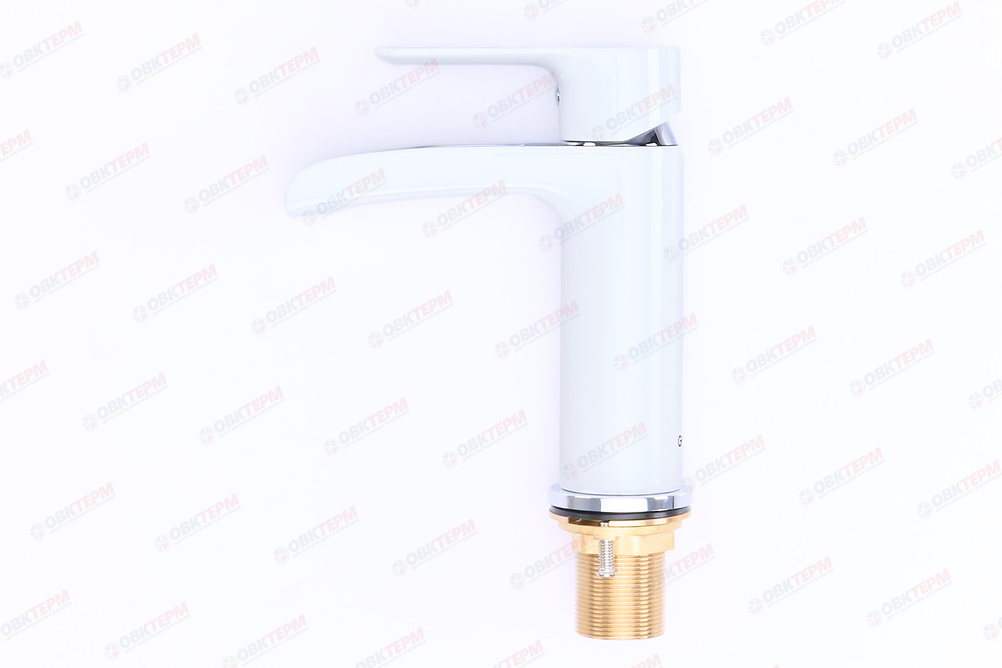 Смеситель д/раковины GAPPO G1048-8 латунь /белый /водопад (Ø25, на гайке) - миниатюра №4