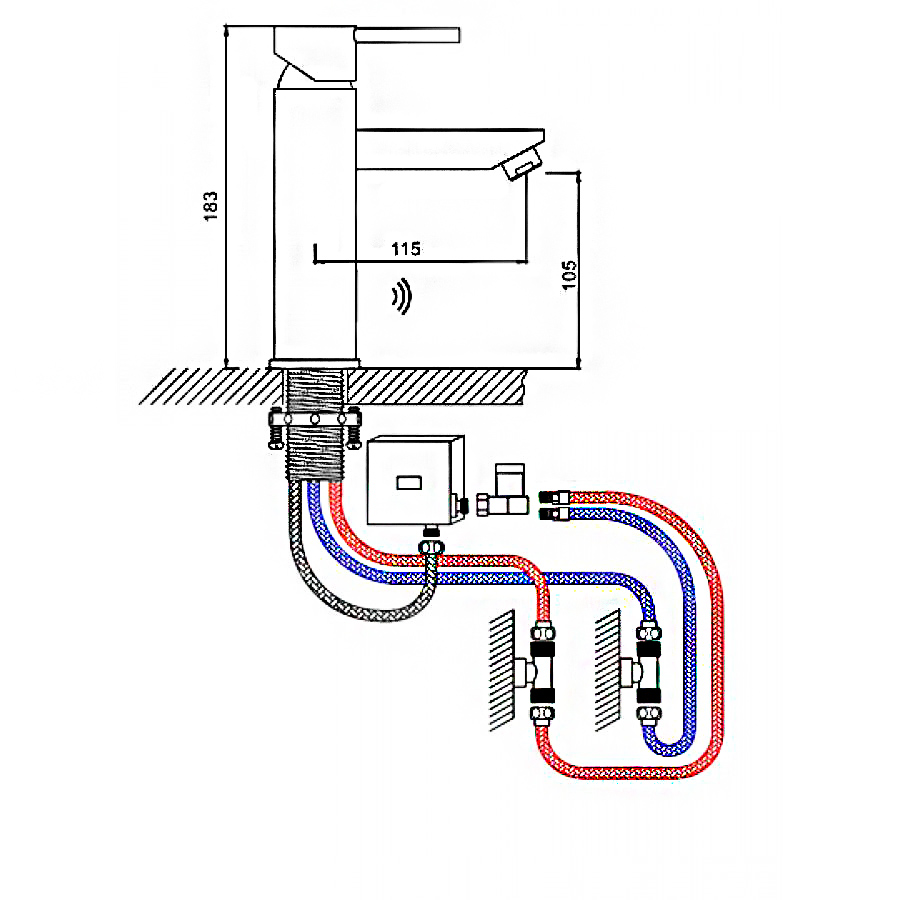 Смеситель д/раковины сенсорный бронза G520  GAPPO - Изображение №3