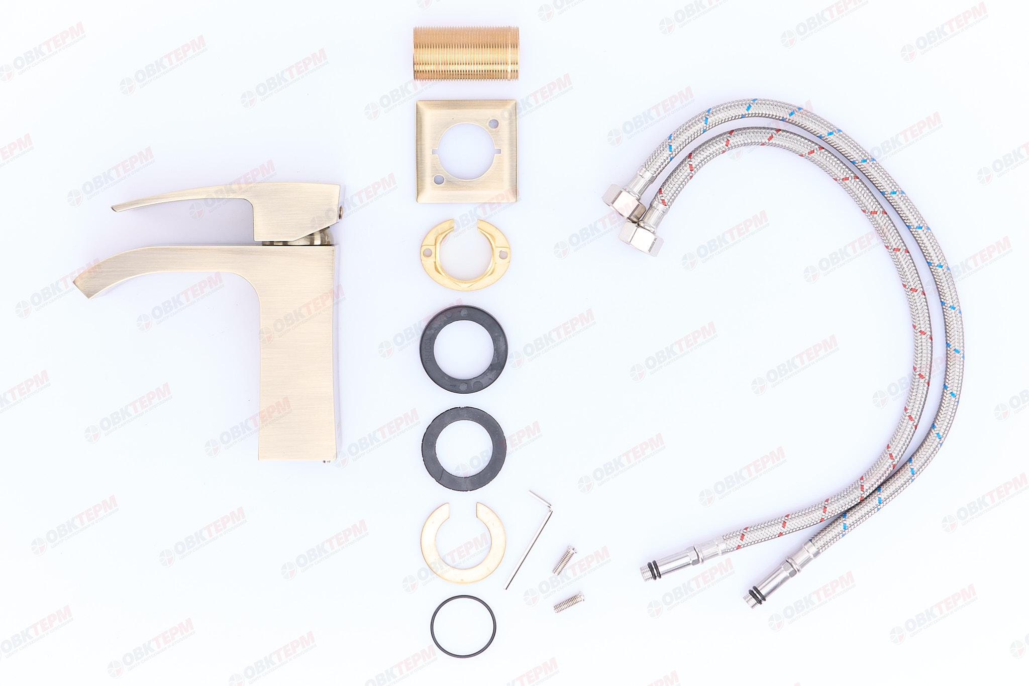 Смеситель д/раковины GAPPO G1007-4 латунь /бронза  (Ø35, на гайке) - миниатюра №5