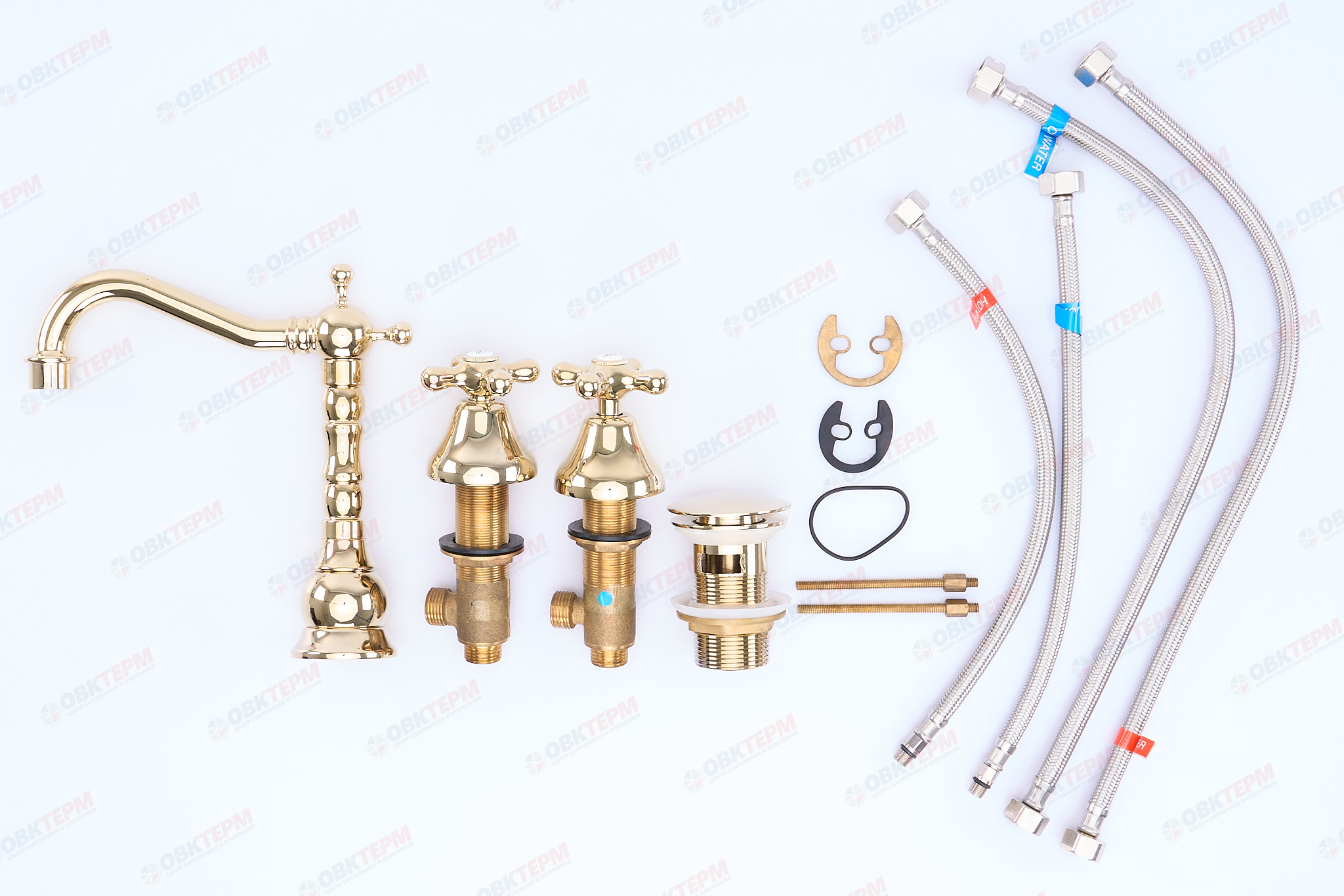 Смеситель д/раковины буксовый GAPPO G1163-6 латунь /золото  (Ø35, на шпильке) - миниатюра №6