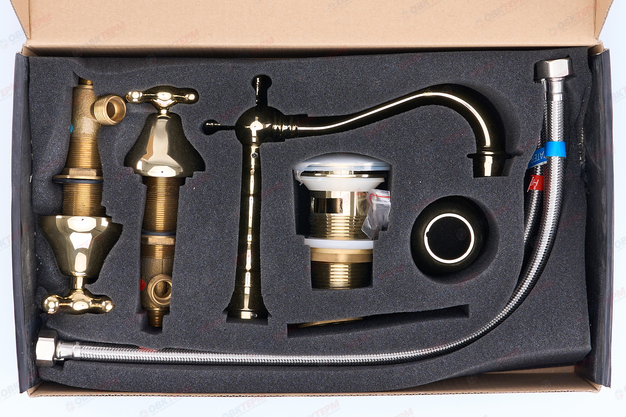 Смеситель д/раковины буксовый GAPPO G1163-6 латунь /золото  (Ø35, на шпильке) - миниатюра №7