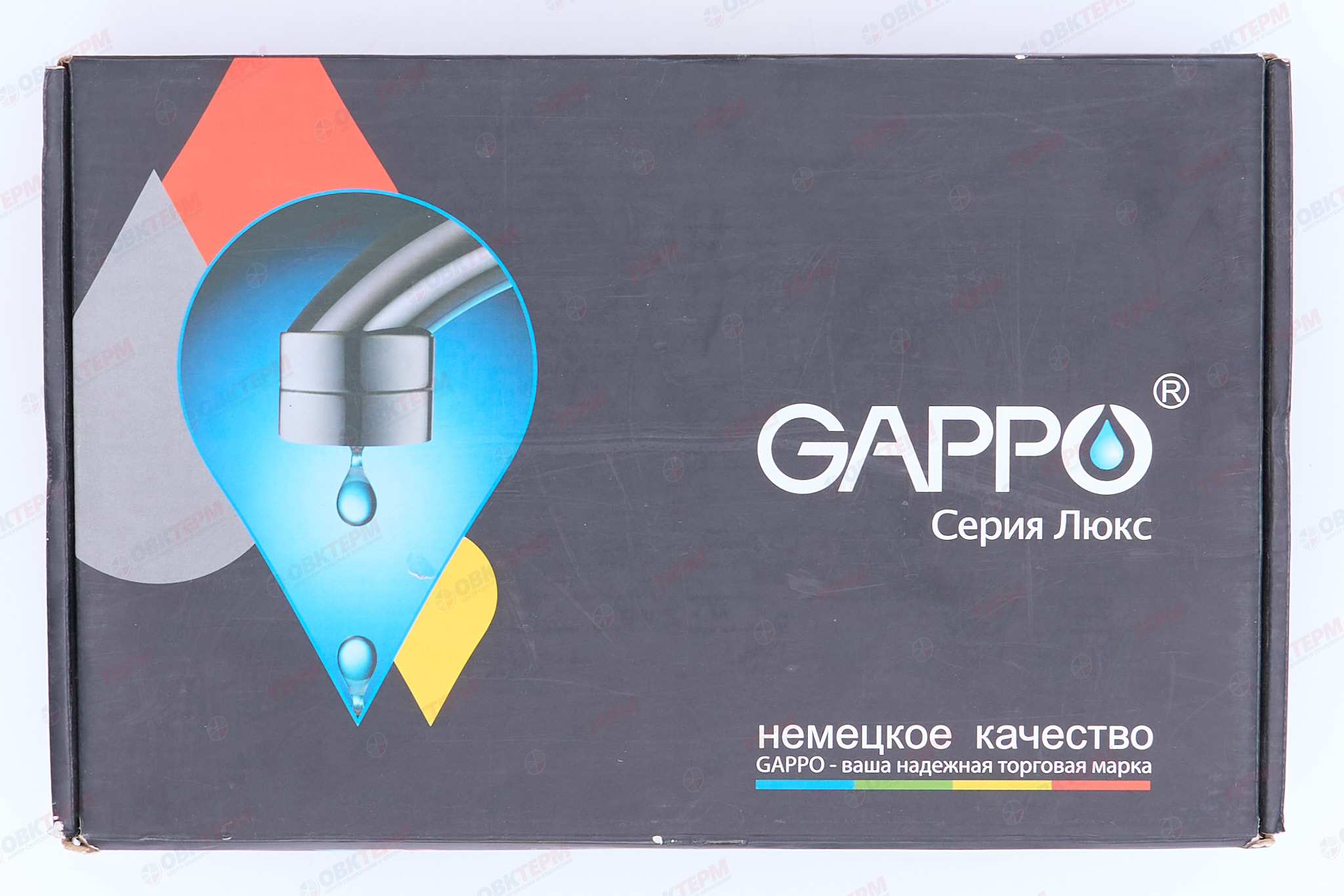 Смеситель д/раковины буксовый GAPPO G1389-6 латунь /золото  (на гайке, керам. кран-буксы) - миниатюра №8