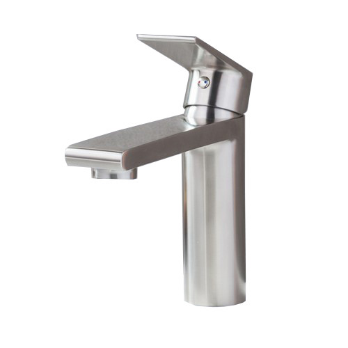 Смеситель д/умывальника GAPPO G1099-20 нерж/сталь (катридж 35мм, на ГАЙКЕ) - Изображение №1