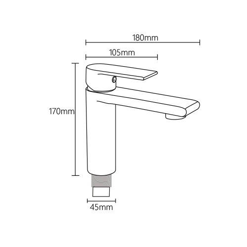 Смеситель д/умывальника GAPPO G1099-20 нерж/сталь (катридж 35мм, на ГАЙКЕ) - Изображение №3