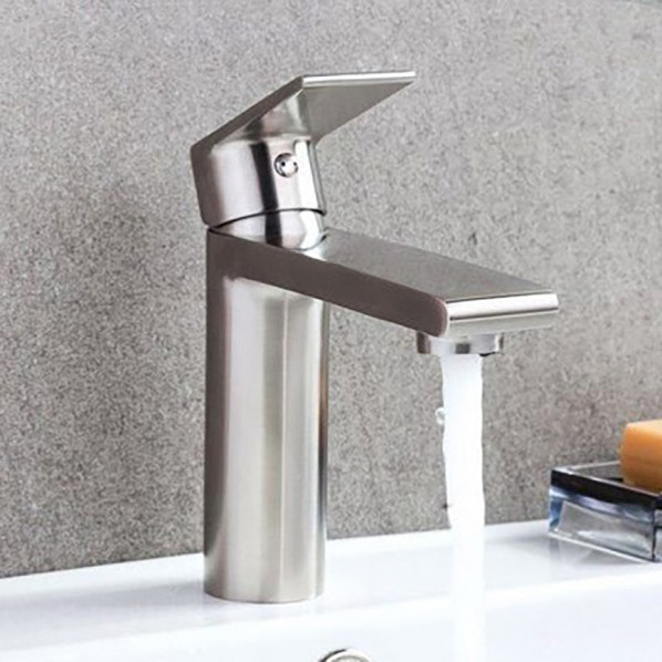 Смеситель д/умывальника GAPPO G1099-20 нерж/сталь (катридж 35мм, на ГАЙКЕ) - Изображение №2