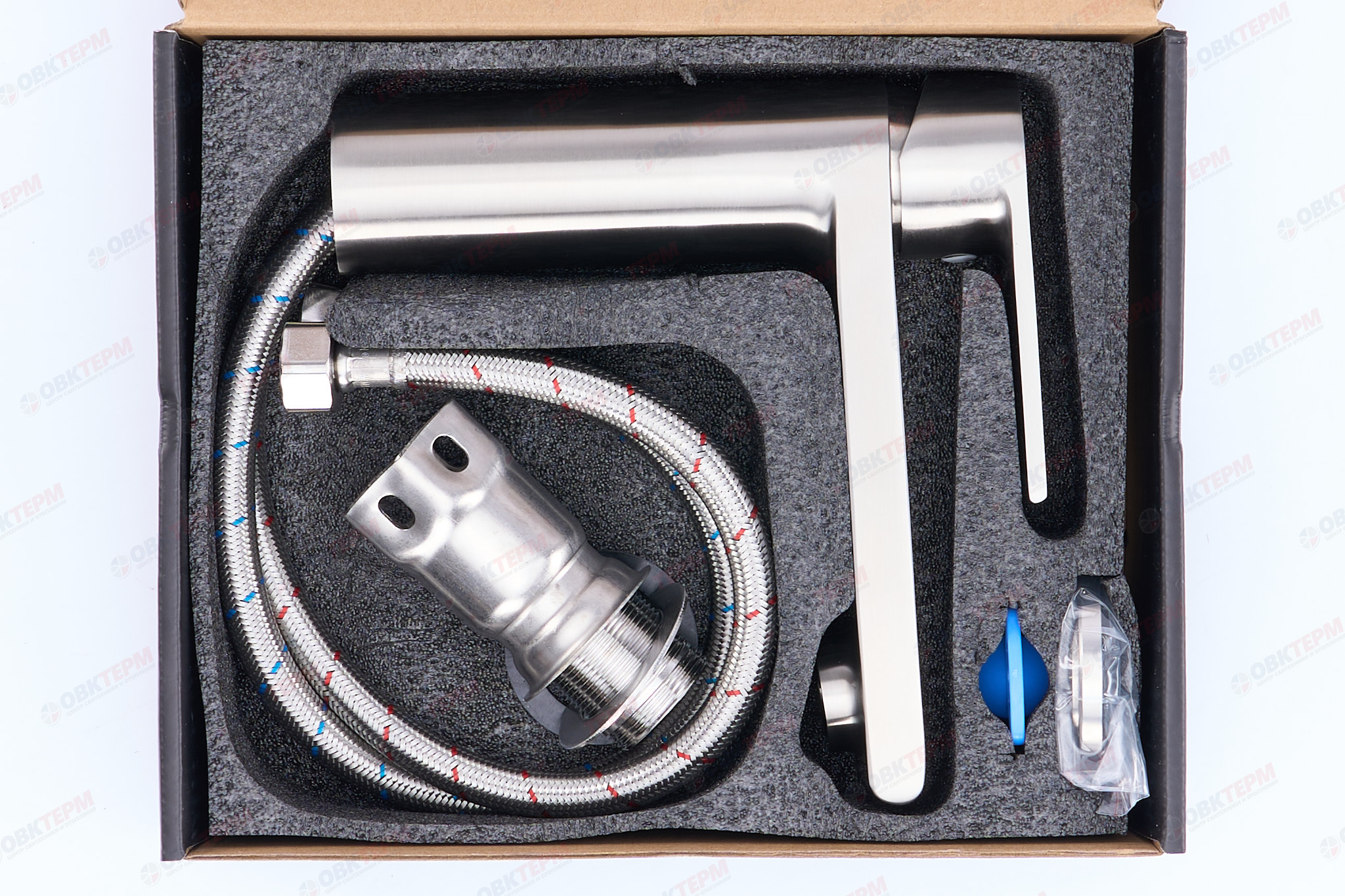 Смеситель д/умывальника GAPPO G1099-20 нерж/сталь (катридж 35мм, на ГАЙКЕ) - миниатюра №7