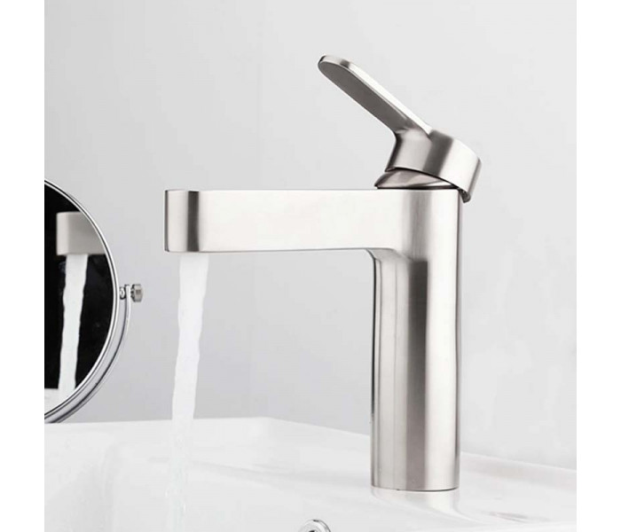 Смеситель д/умывальника GAPPO G1099-30 нерж/сталь (катридж 35мм, на ГАЙКЕ) - Изображение №3