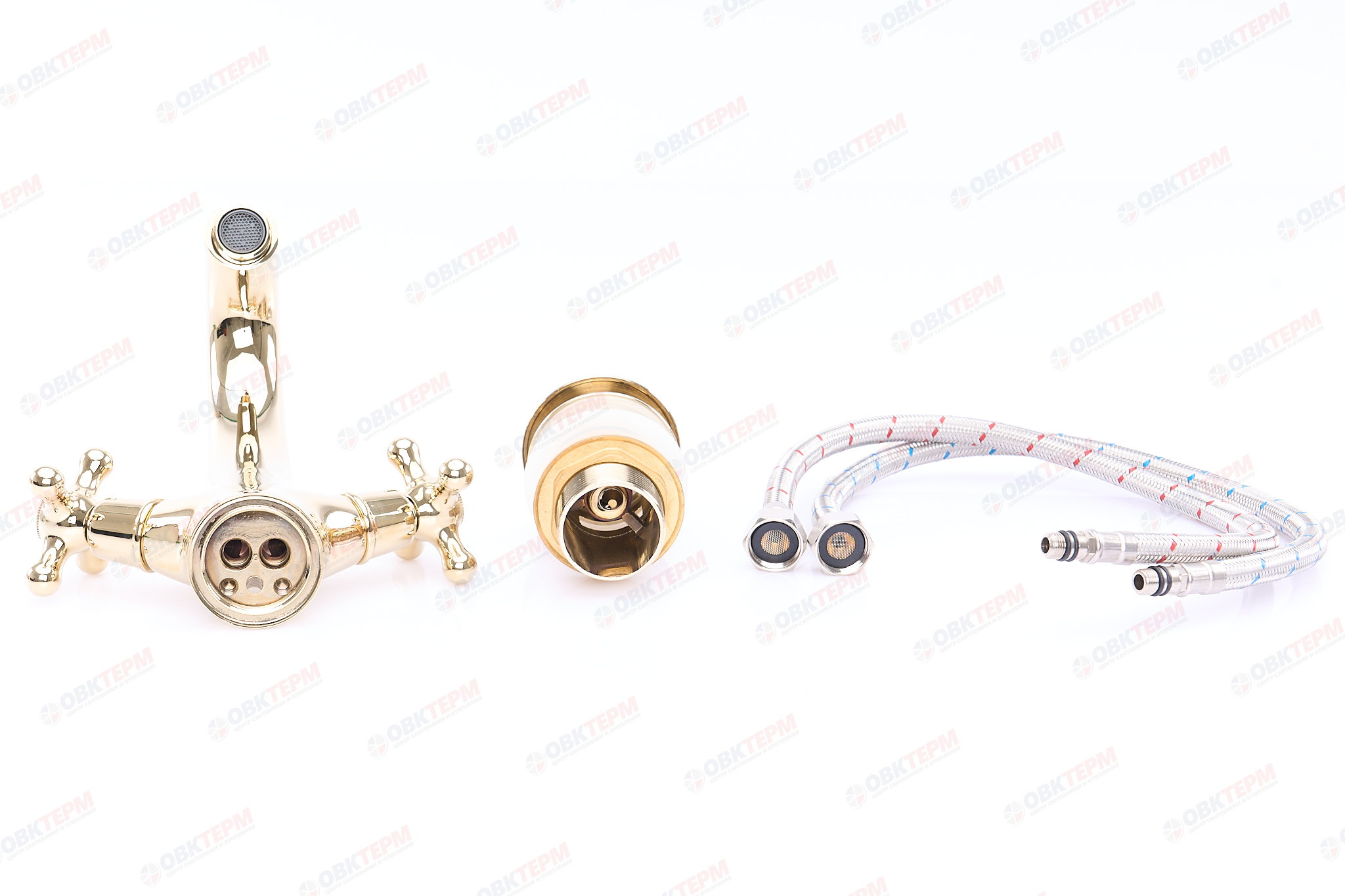 Смеситель д/раковины позолоч   G1063-6*    (на шпильке, п/об)   GAPPO - миниатюра №7