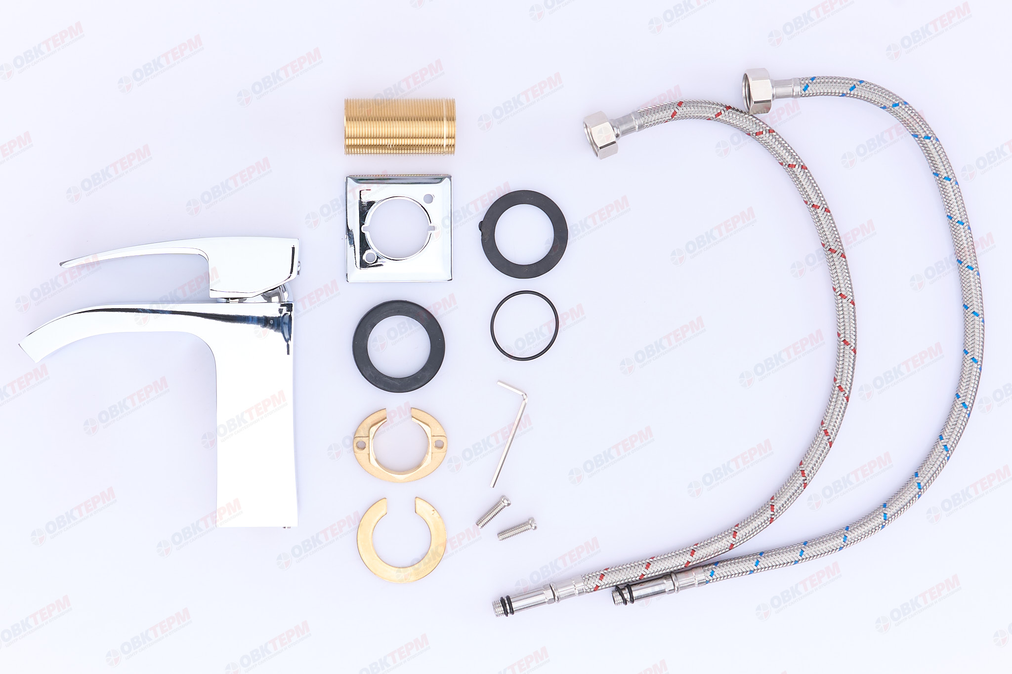 Смеситель д/раковины GAPPO G1007-1 латунь /хром (Ø35, на гайке) - миниатюра №9