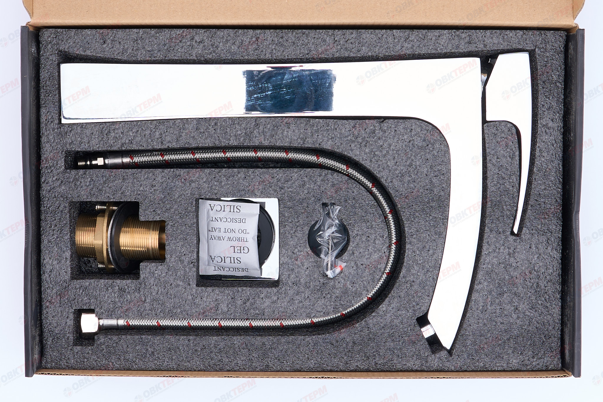 Смеситель д/раковины GAPPO G1007-11 латунь /хром (высокий, Ø35, на гайке) - миниатюра №7