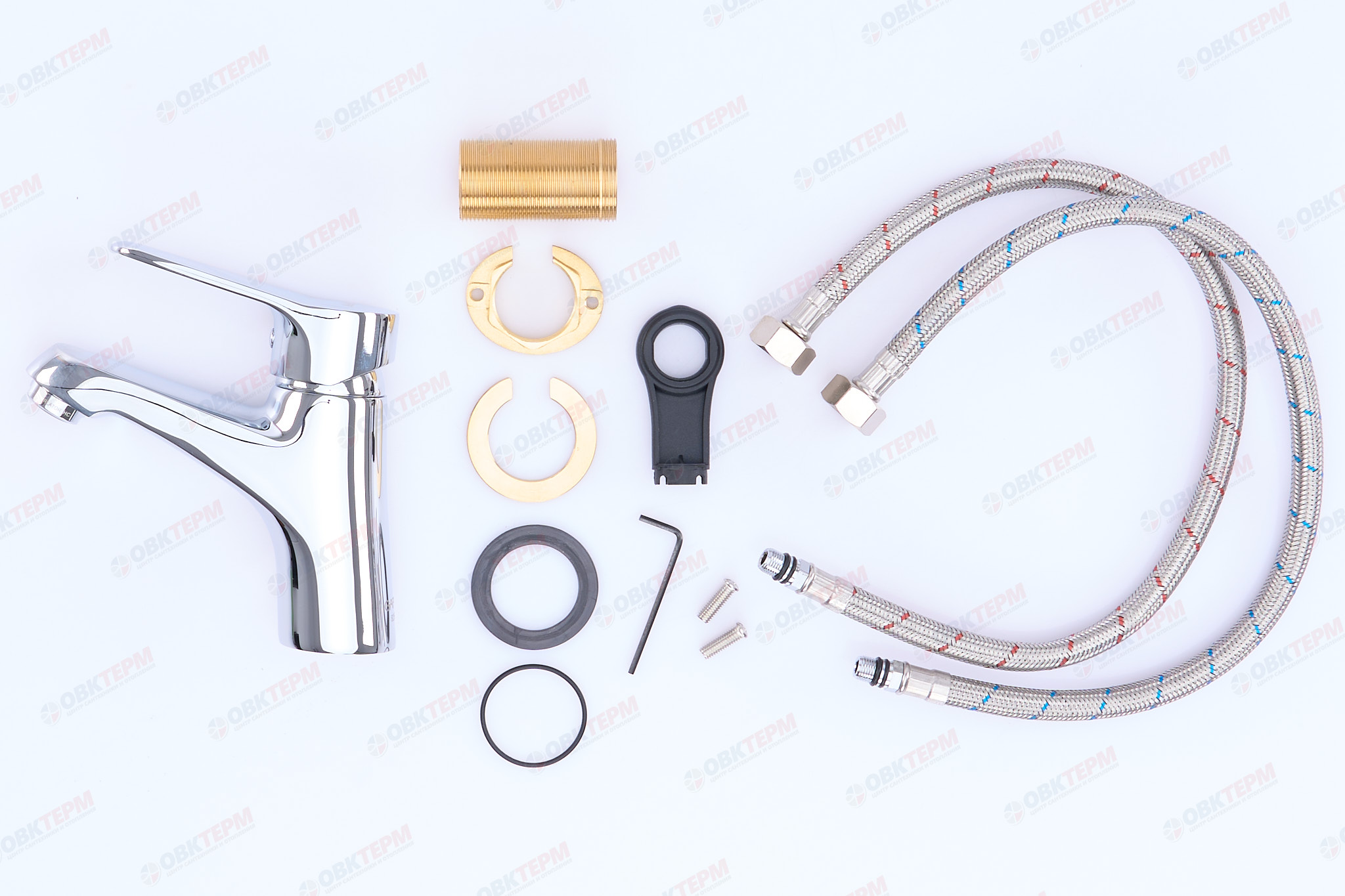 Смеситель д/раковины GAPPO G1036 латунь /хром (Ø35, на гайке) - миниатюра №6