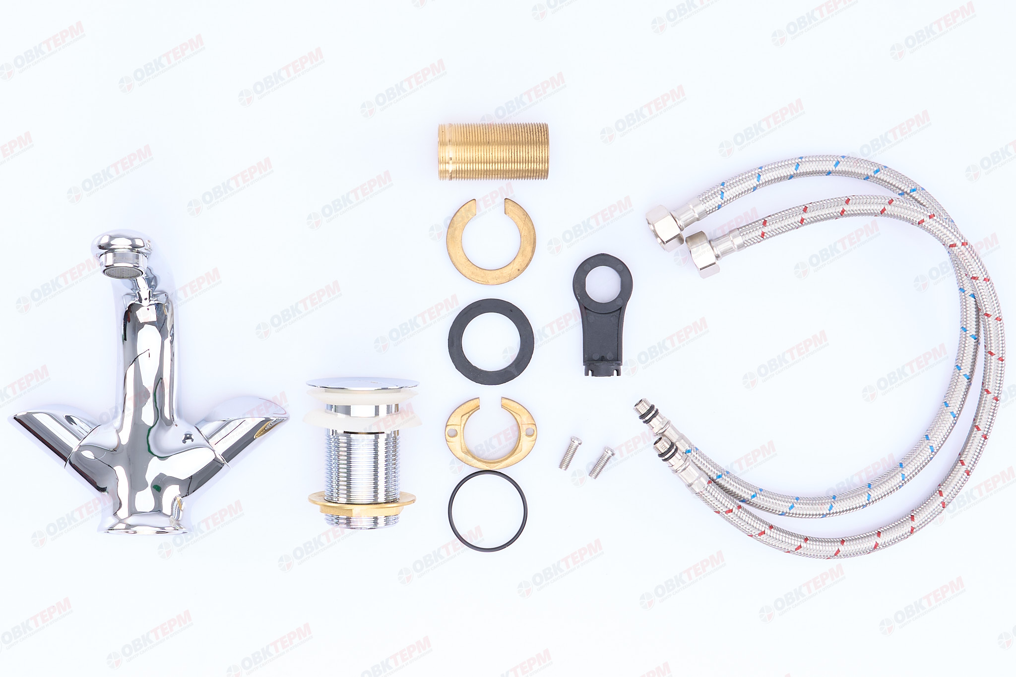 Смеситель д/раковины хром      G1041 *       (на гайке, п/об)        GAPPO - миниатюра №5