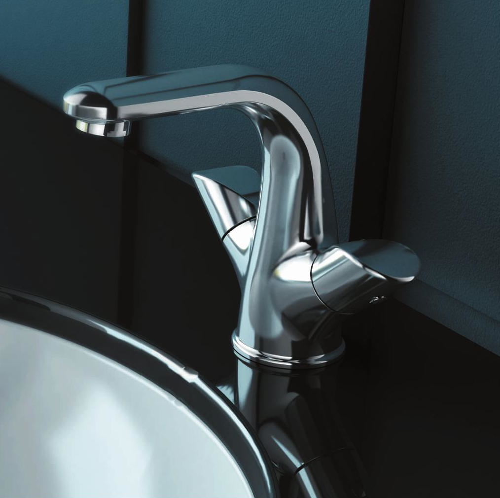 Смеситель д/раковины хром      G1041 *       (на гайке, п/об)        GAPPO - миниатюра №2