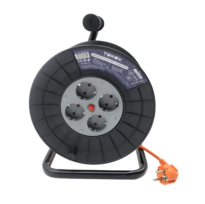 Удлинитель на катушке 4х20м с заземл. 6А IP20 3х0.75 TOKOV ELECTRIC TKE-SK20-075-Z - Изображение №2