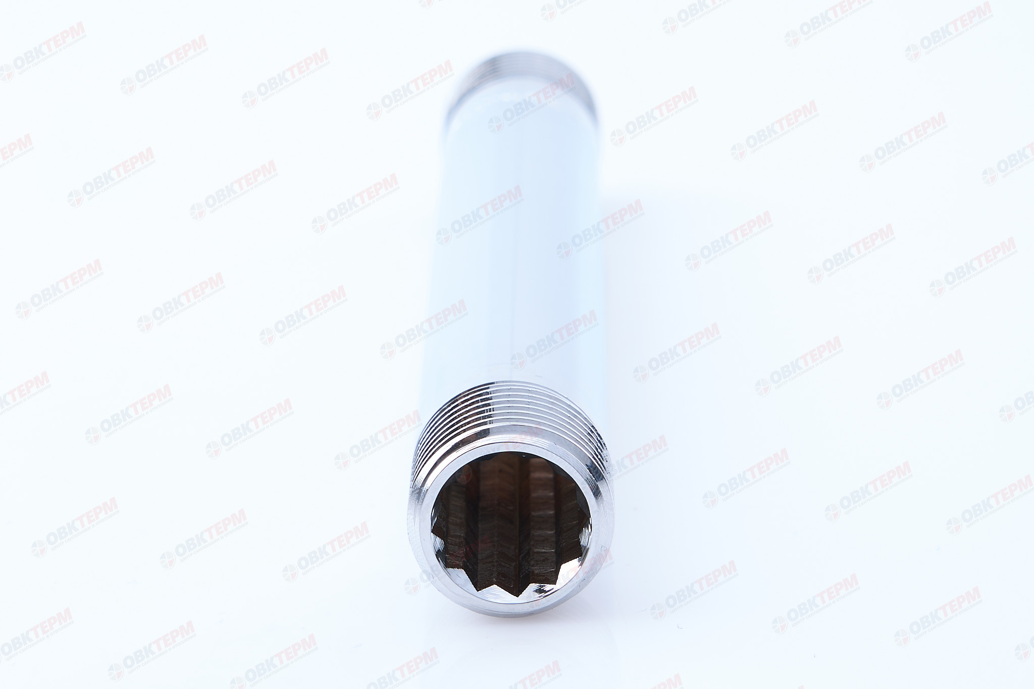 Ниппель 1/2" х 1/2"150мм   Хром  TIM   (5шт/75ящ) - Изображение №4