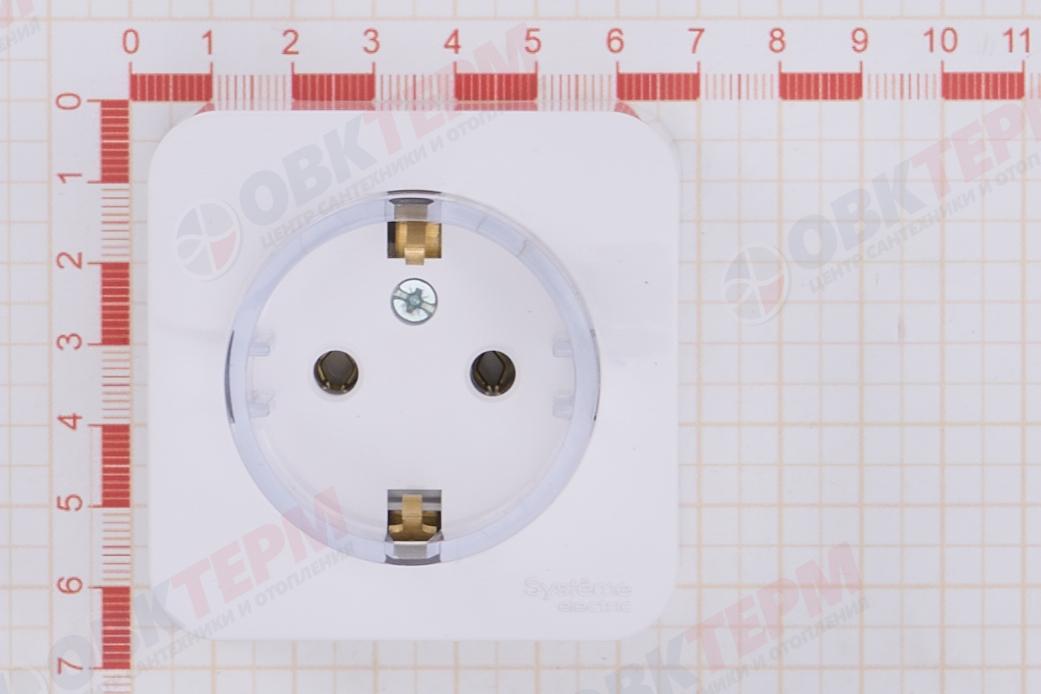 Розетка 1-местная с/з 16А IP20 250В компакт без защ. шторок с изолир. пластиной белый Blanca Systeme - миниатюра №7