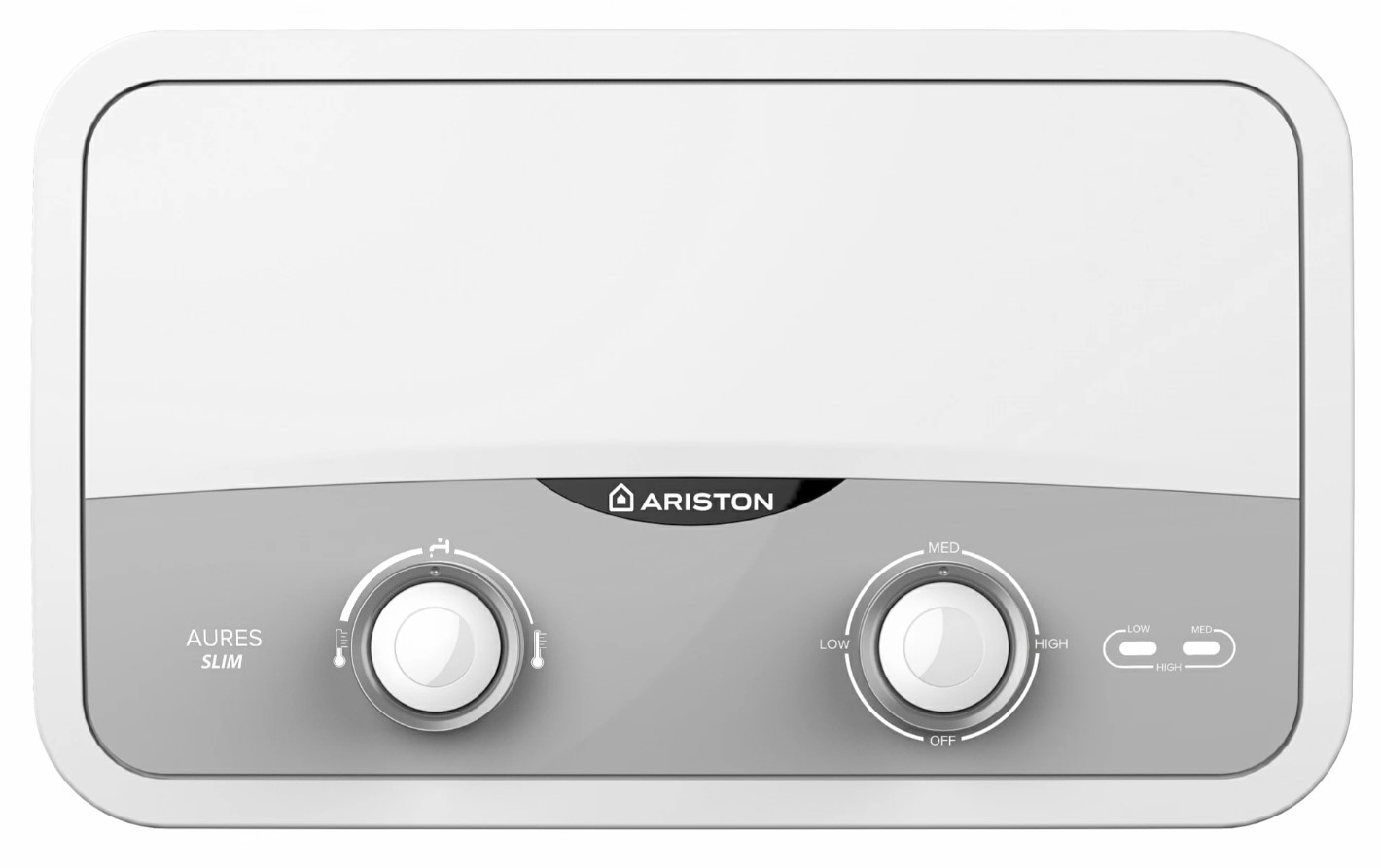 Проточник   Ariston AURES SF 5.5 COM PL   (душ+кран, 5,5 кВт, ш295*в180*г115) - Изображение №1