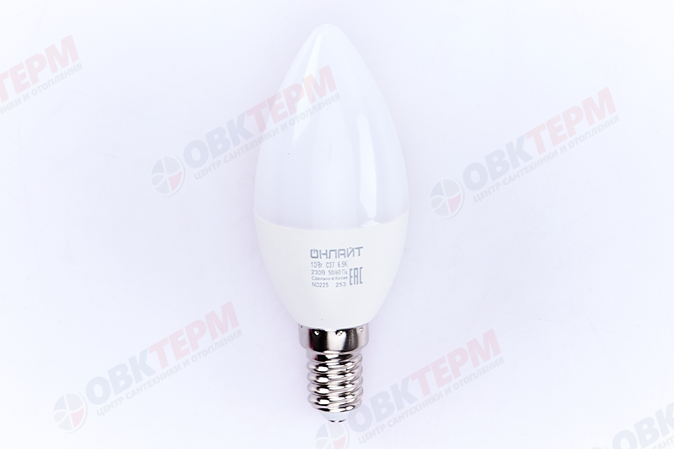 Лампа светодиодная ОНЛАЙТ E14 10Вт cвеча 6500К 61958 - Изображение №2
