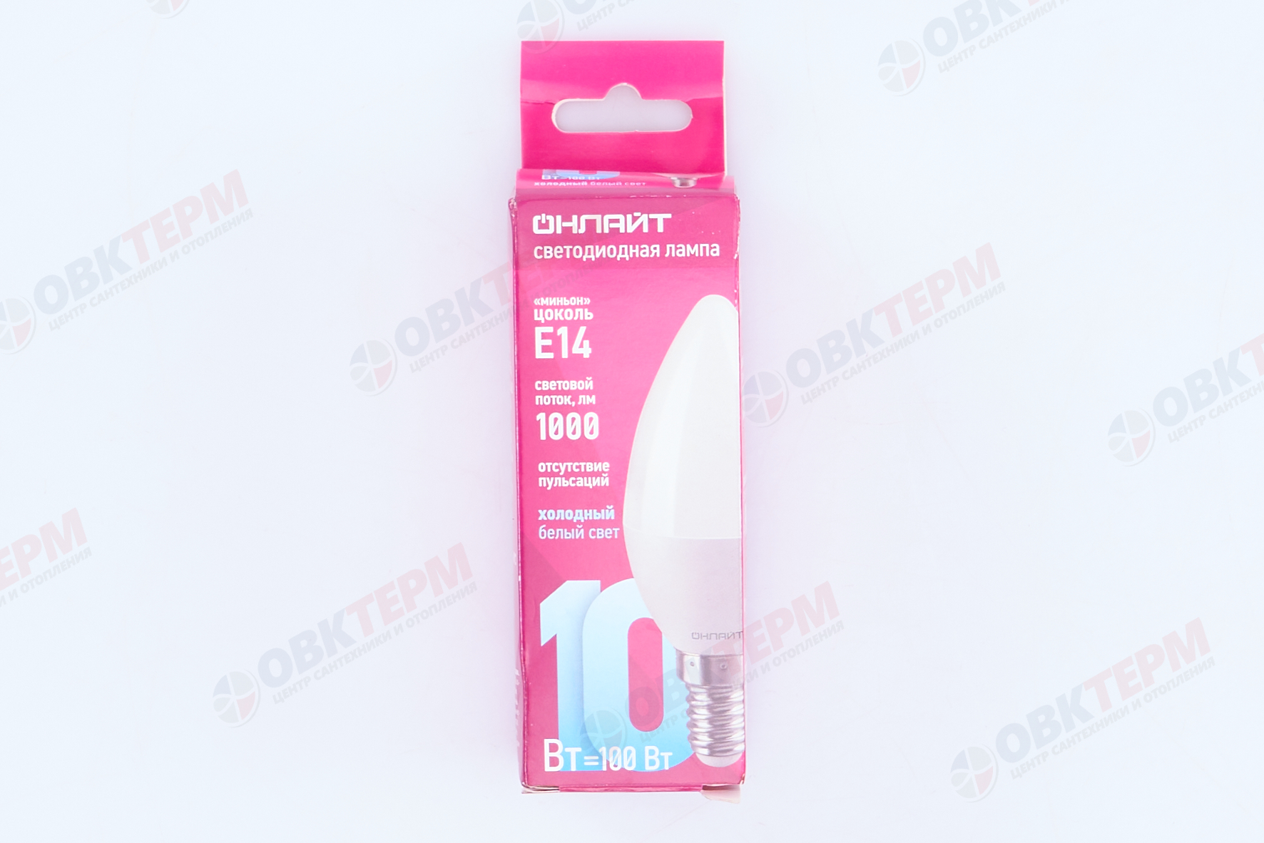 Лампа светодиодная ОНЛАЙТ E14 10Вт cвеча 6500К 61958 - миниатюра №7