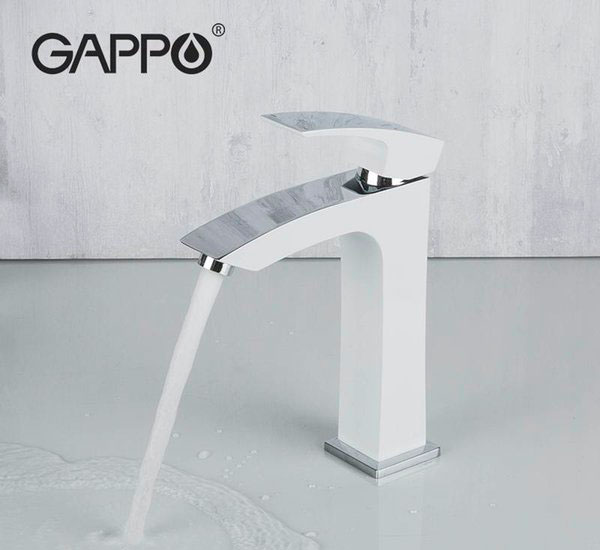 Смеситель д/раковины GAPPO G1007-78 латунь /белый /высокий /Ø35 /на гайке - миниатюра №3