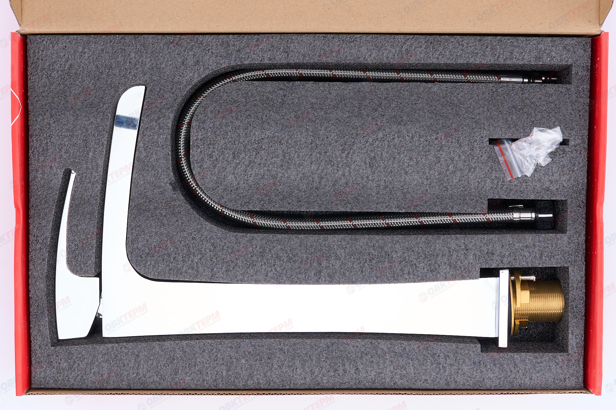 Смеситель д/умывальника KOER KB-15007-01 ВЫСОКИЙ /водопад  (Цвет хром) (8шт/ящ) - миниатюра №6