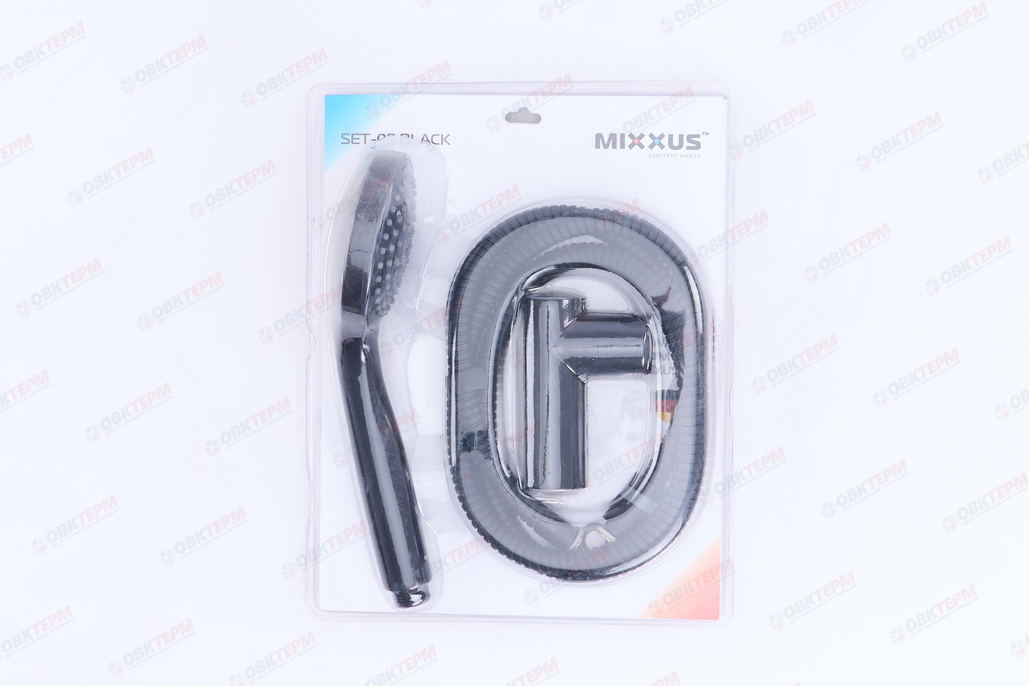 Душевой набор MIXXUS SET-08 BLACK (шланг, лейка, кронштейн) БЛИСТЕР (40 шт/ящ) РАСПРОДАЖА - Изображение №5