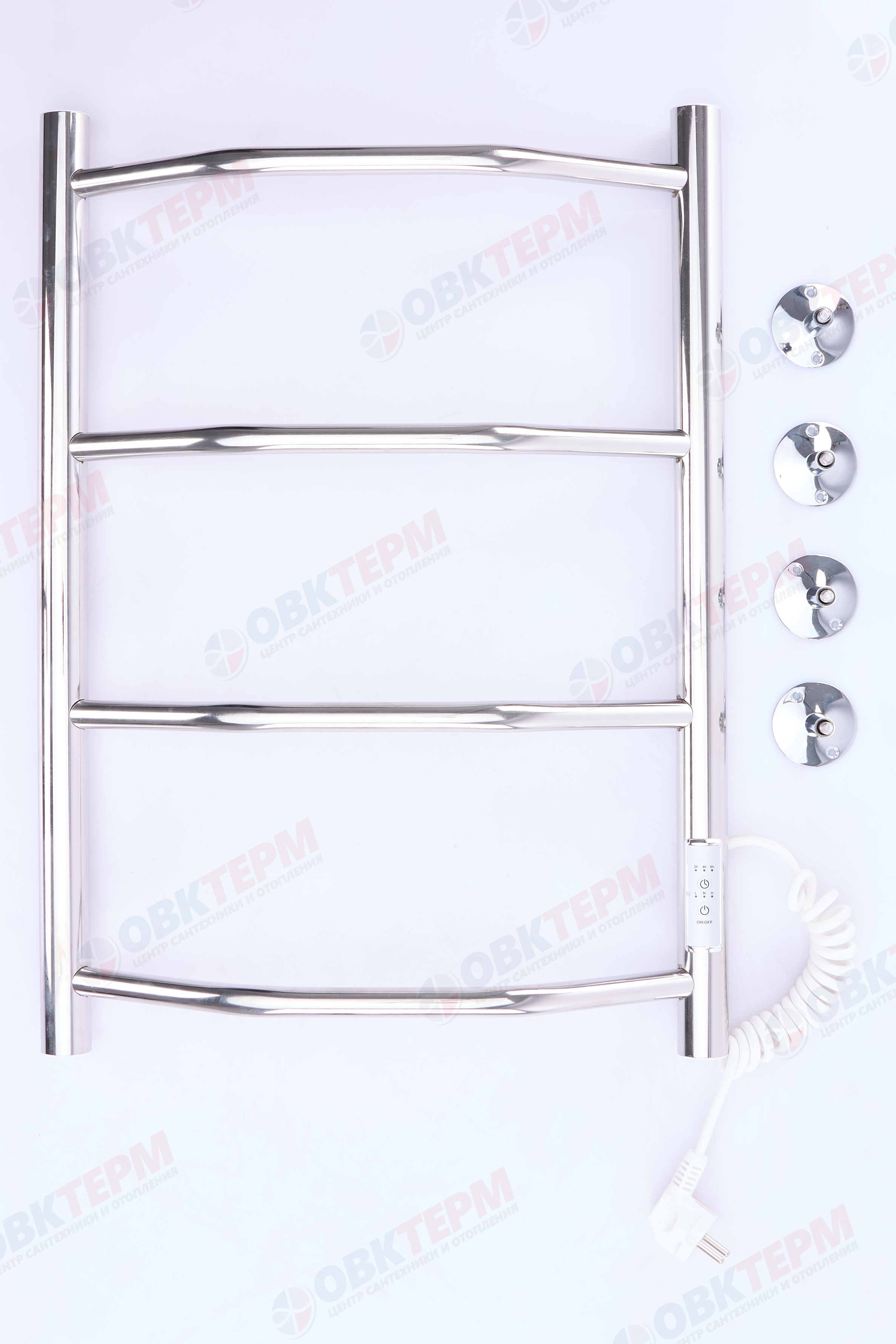 Электрический полотенцесушитель"Лестница "Трион" 40/60 правый (4 полки, сухой, терморегулятор) - Изображение №3