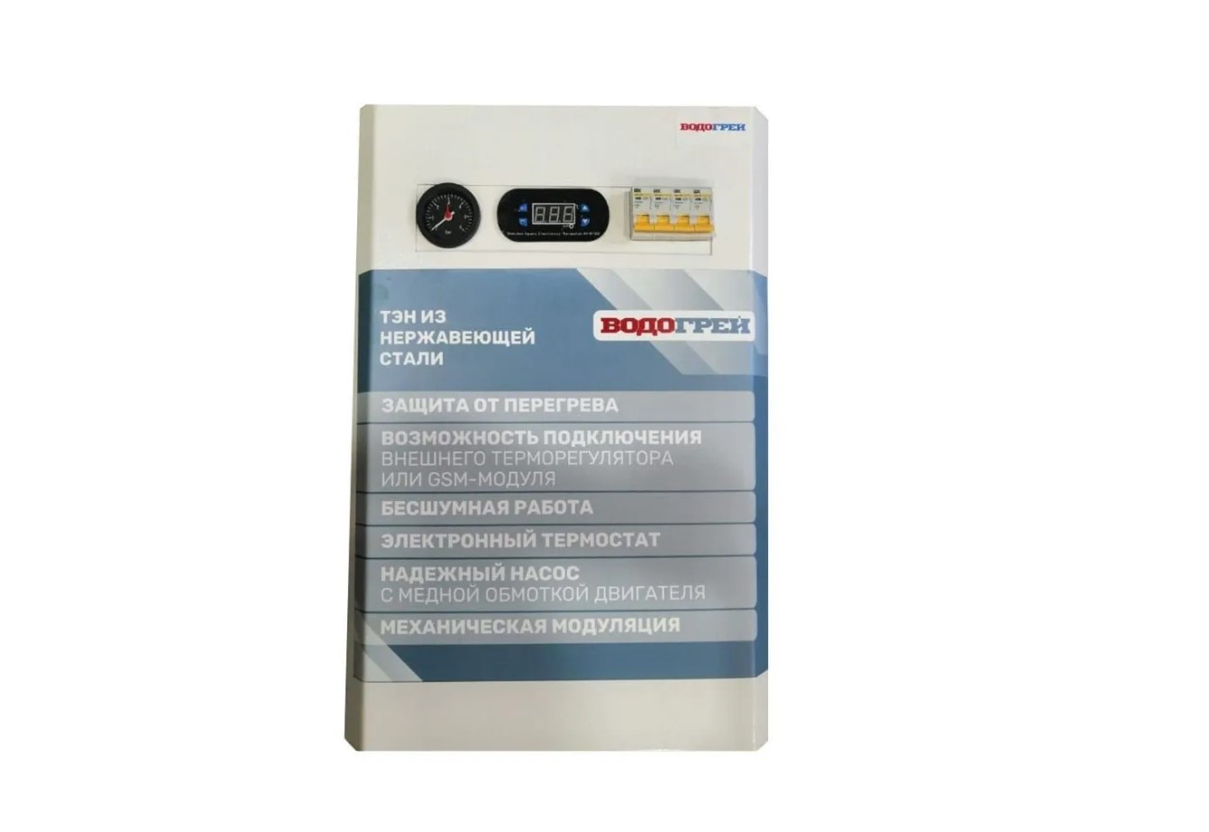 Электрический  котел  ВОДОГРЕЙ KVE- 4,5W, max 3 bar     220V - Изображение №1