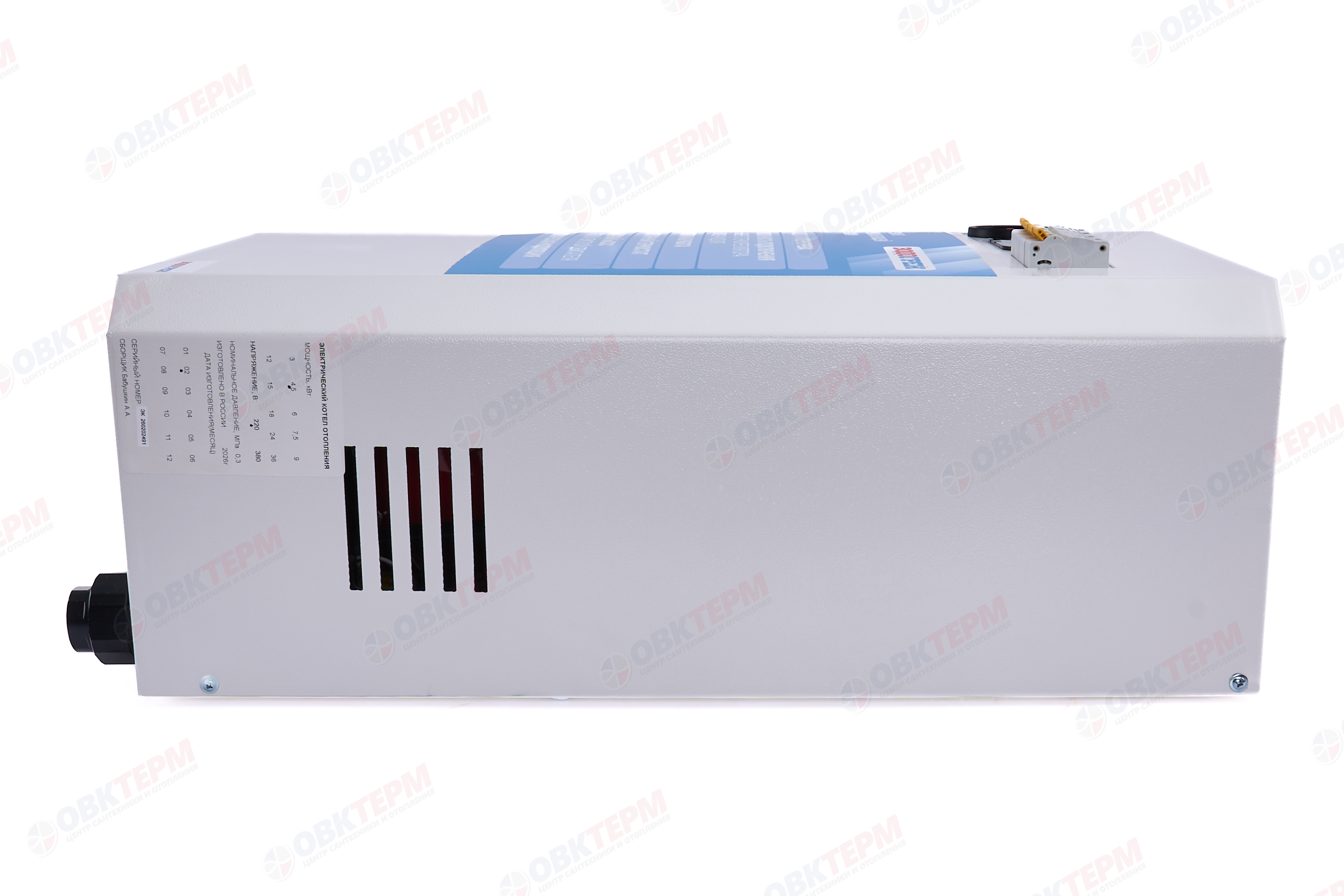 Электрический  котел  ВОДОГРЕЙ KVE- 4,5W, max 3 bar     220V - Изображение №5