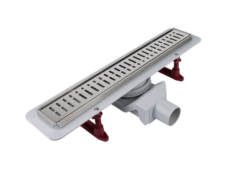 Трап-лоток 800*70 с нерж.решеткой и пласт.корпус "ВОЛНА" горизонтальный (1шт/4упак) - изображение №1