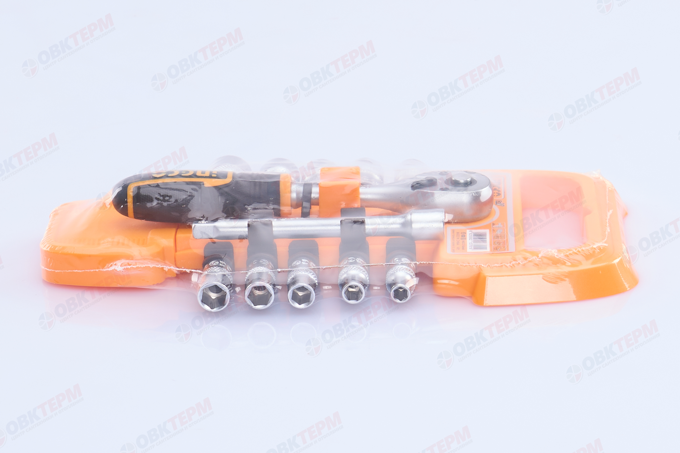 Набор головок 1/4" с трещоткой 12шт. INGCO - Изображение №3