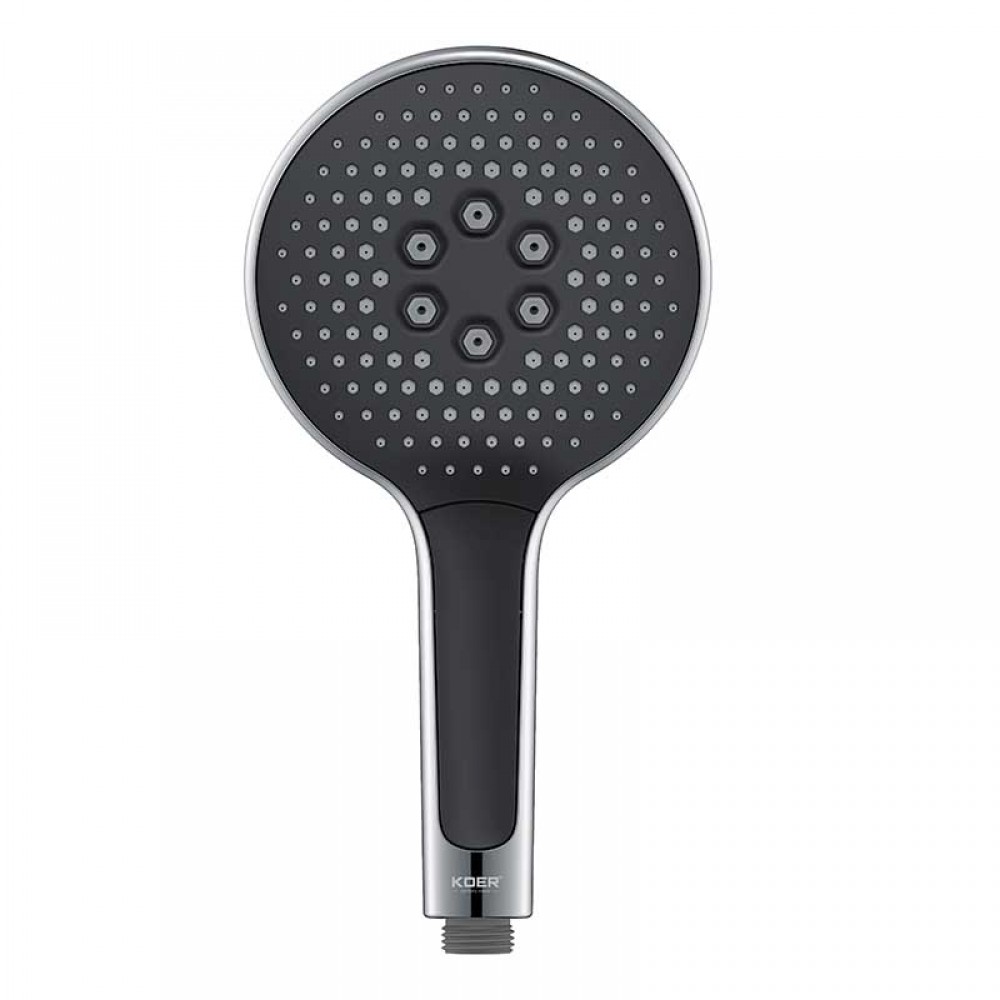 Лейка д/душа ручная KOER KP-0401-01 (3 режима, цвет ХРОМ) 130мм (30 шт/ящ) - Изображение №2
