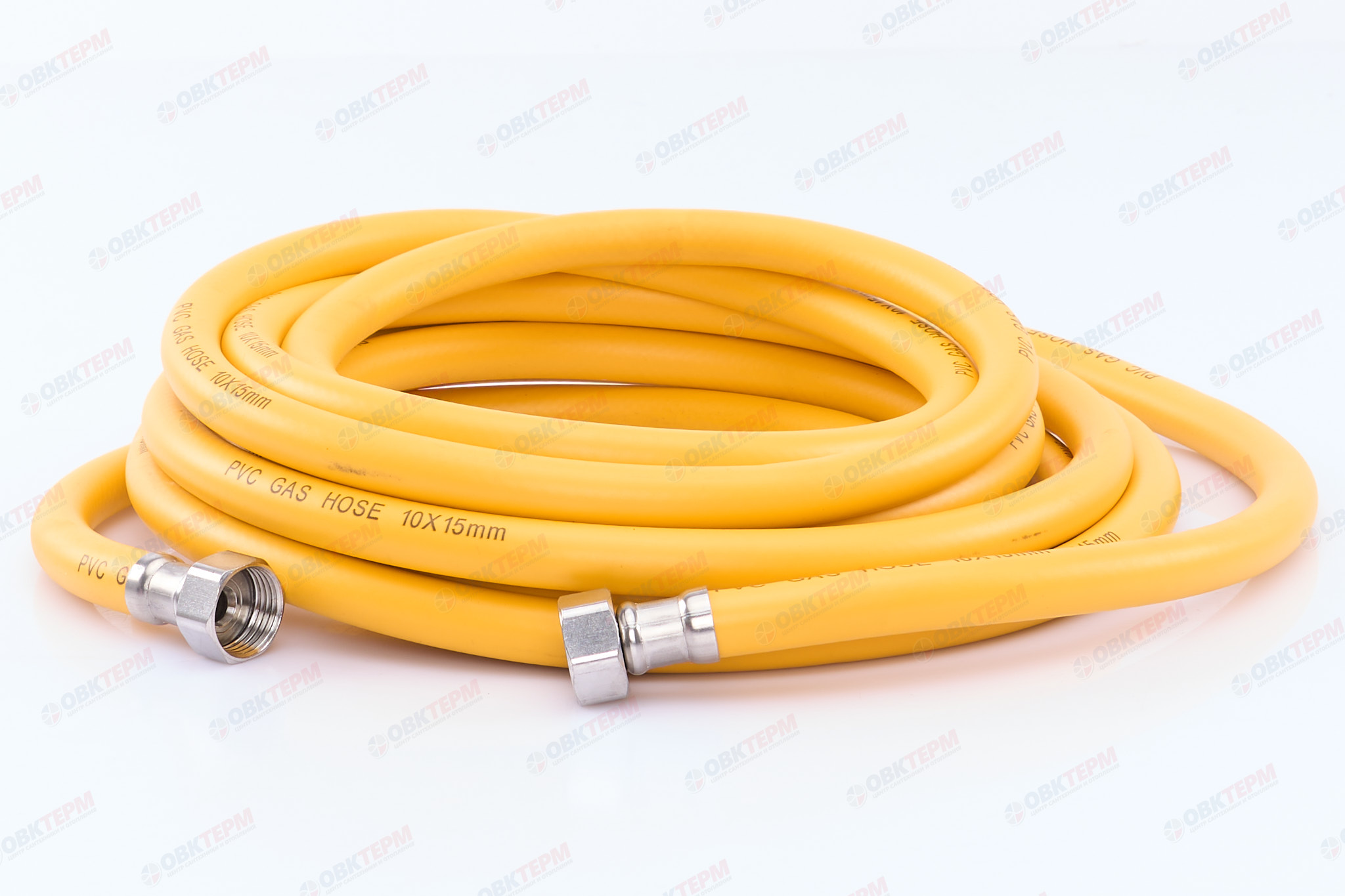 Шланг ЖЕЛТЫЙ газовый   1/2 ГГ  600 см              "OVERCON"      (20) - миниатюра №2