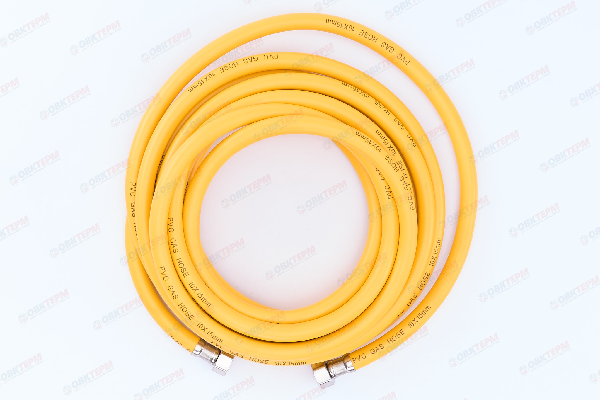 Шланг ЖЕЛТЫЙ газовый   1/2 ГГ  600 см              "OVERCON"      (20) - миниатюра №3