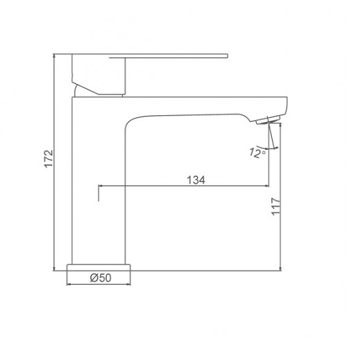 Смеситель д/умывальника нерж/сталь FRAР F10806 сатин /Ø35 /аэратор М24 /на гайке - миниатюра №2