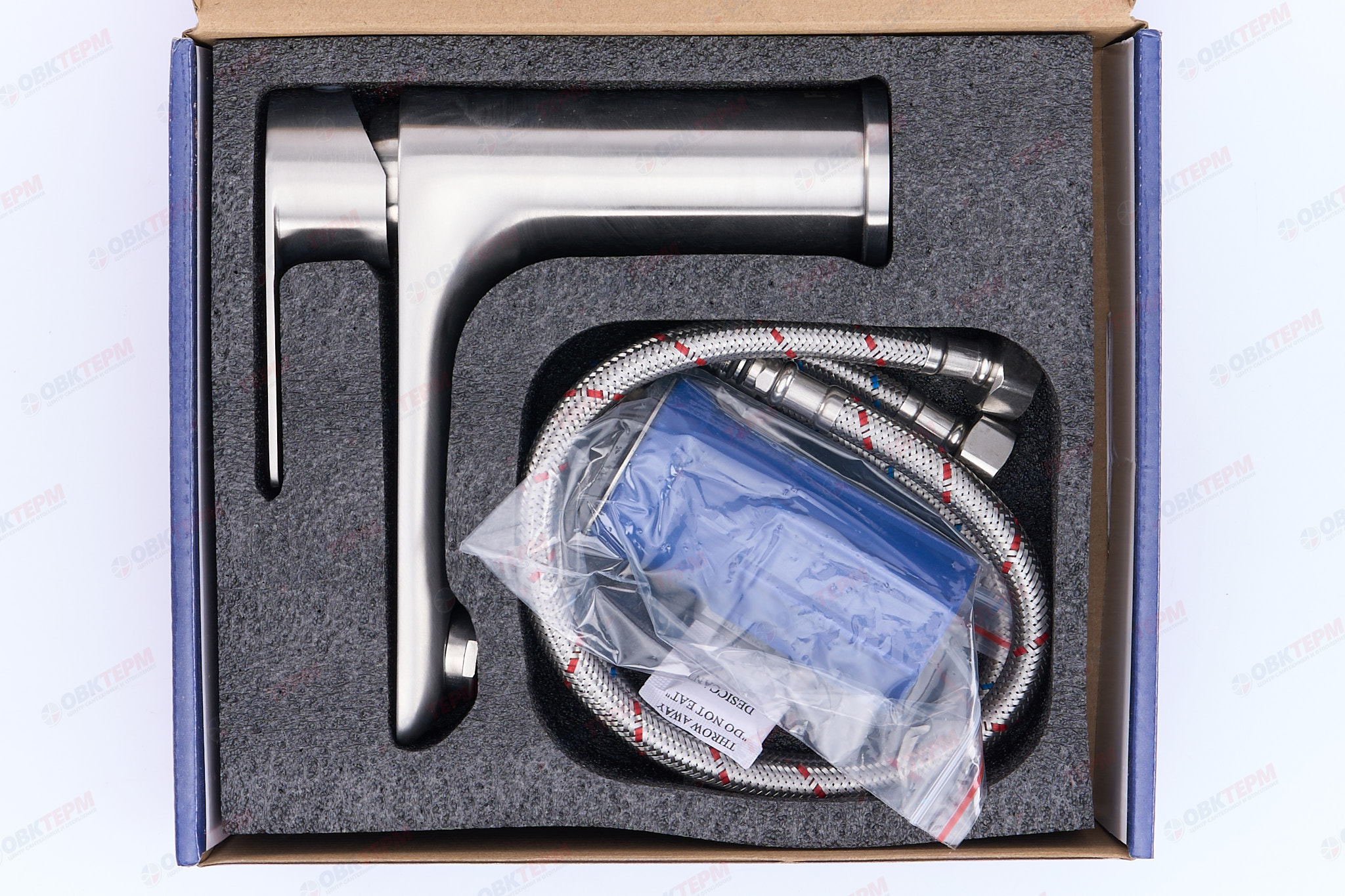 Смеситель д/умывальника нерж/сталь FRAР F10806 сатин /Ø35 /аэратор М24 /на гайке - миниатюра №6