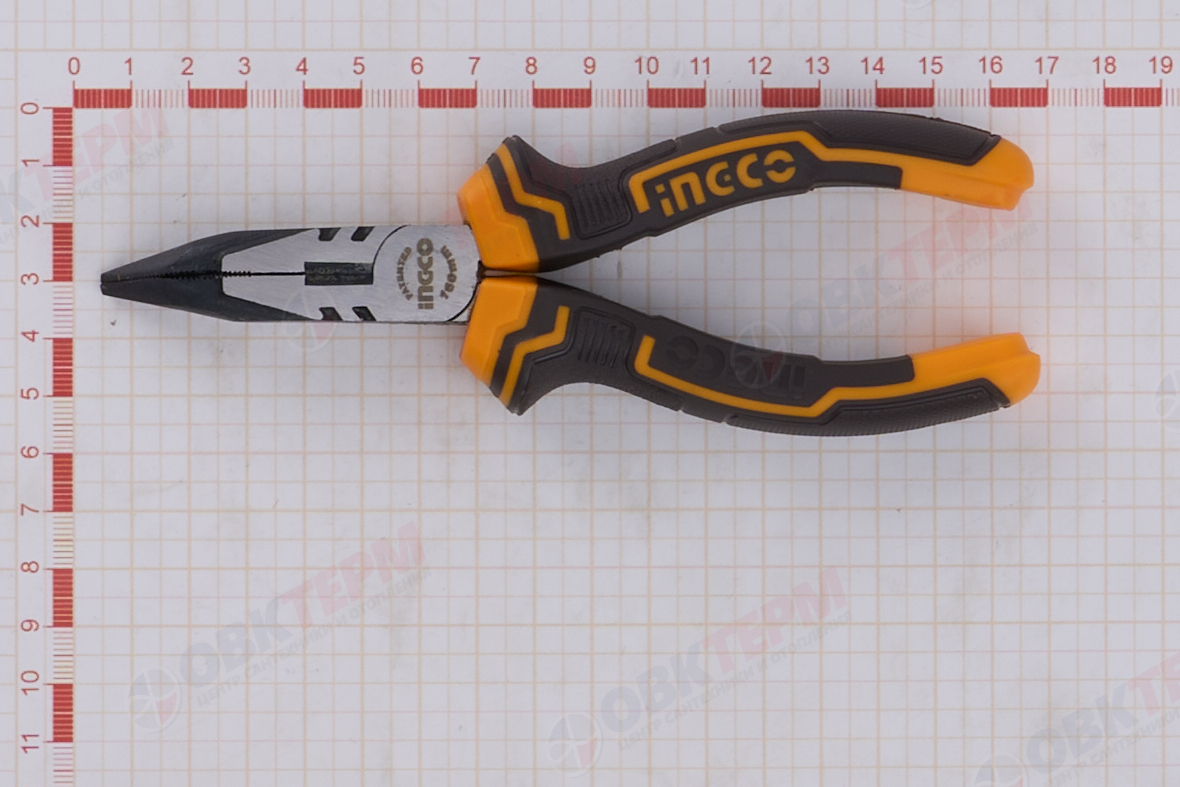Тонкогубцы изогнутые 160 мм INGCO HBNP08168 - Изображение №4