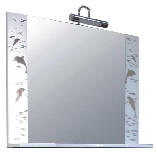 Зеркало Эльбрус 800/с Дельфин  Flamenco (дельфин белая, В730хШ810хГ175, - Изображение №1