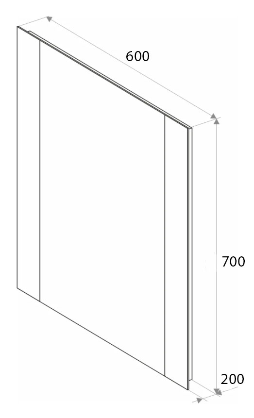 Зеркало Фламенко 611    Flamenco  (венге, В700хШ600хГ20) - Изображение №2