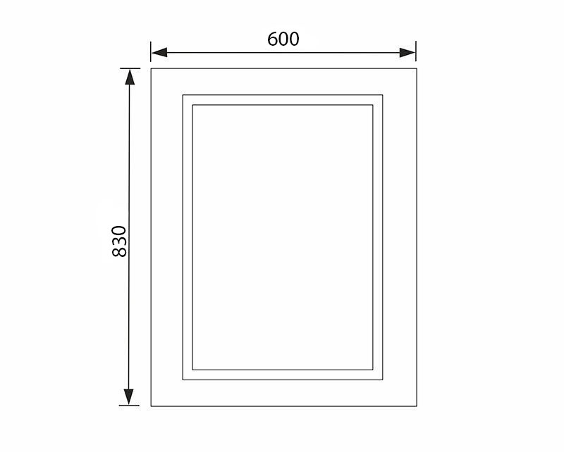 Зеркало Фламенко 604  Flamenco (белая, В830хШ610хГ175) - Изображение №2