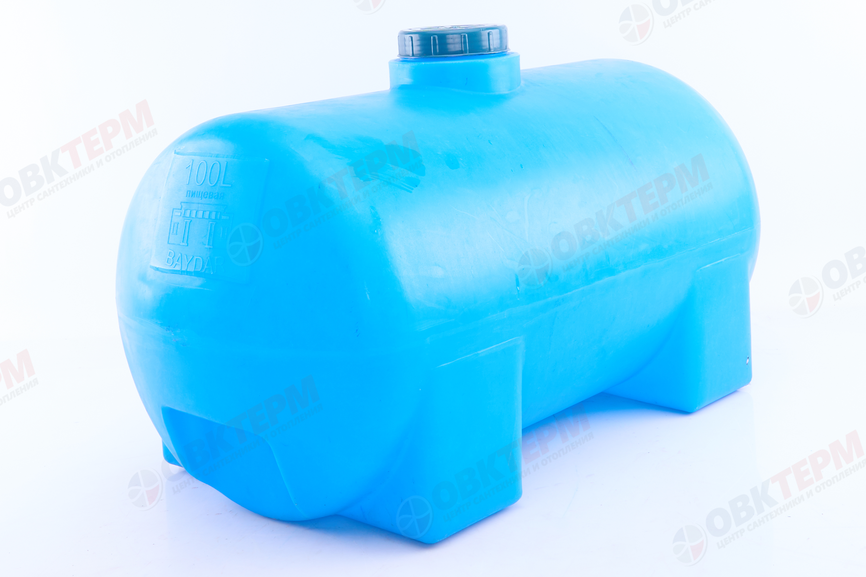 Емкость  Байдар Пласт 100л   горизонтальная  Синяя  (в48*д78*ш40) - Изображение №2