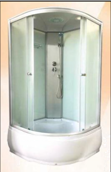 Душевая кабина ДАНА 282 W 100*100*215 (стекло 4мм, высокий поддон) ( 3 места) - изображение №1