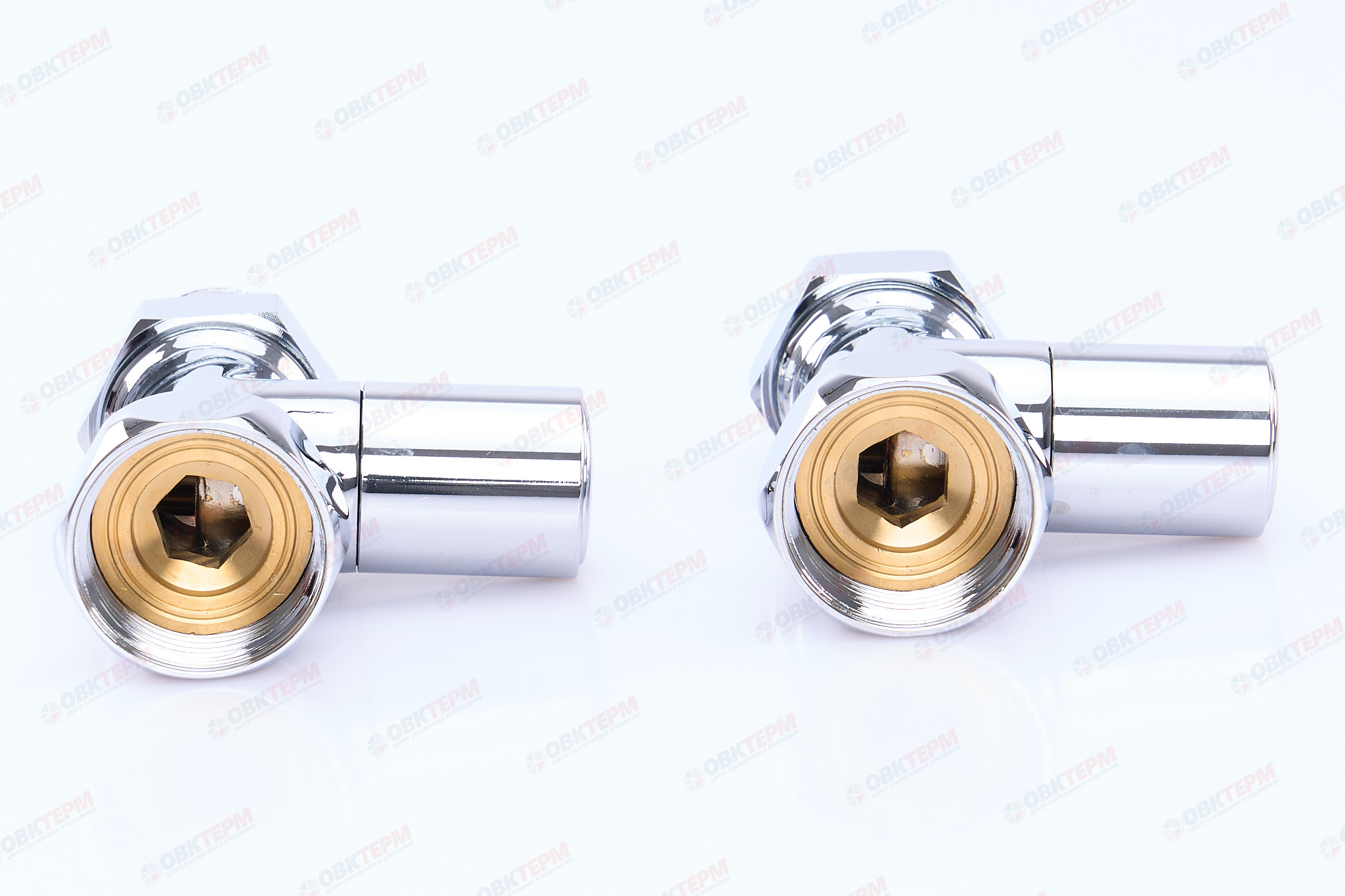 Кран  вентильный  с американкой   TIM  1"В - 3/4"Н  хром, прямой, вентельный   (1пар/20ящ) - Изображение №3