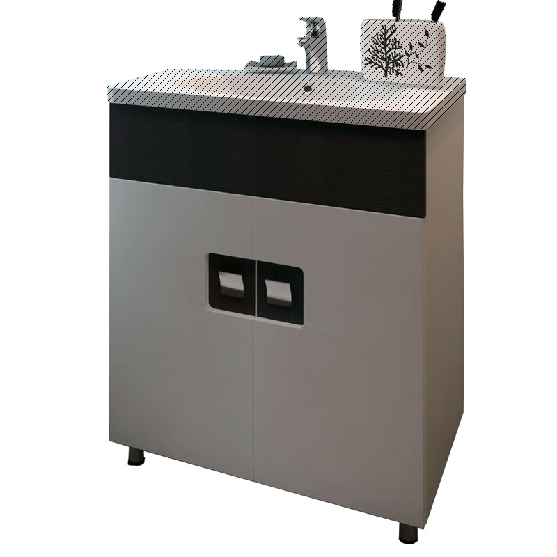Тумба напольная EvaGold  70 №2 "Braunsy" кожа (ум Миранда-70/ Como 70) - Изображение №1